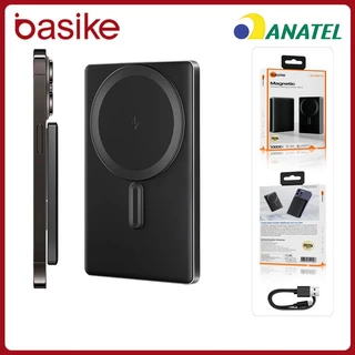 Basike Carregador Portátil 10000mAh Para Iphone Indução Magsafe Powerbank Battery Pack POW115