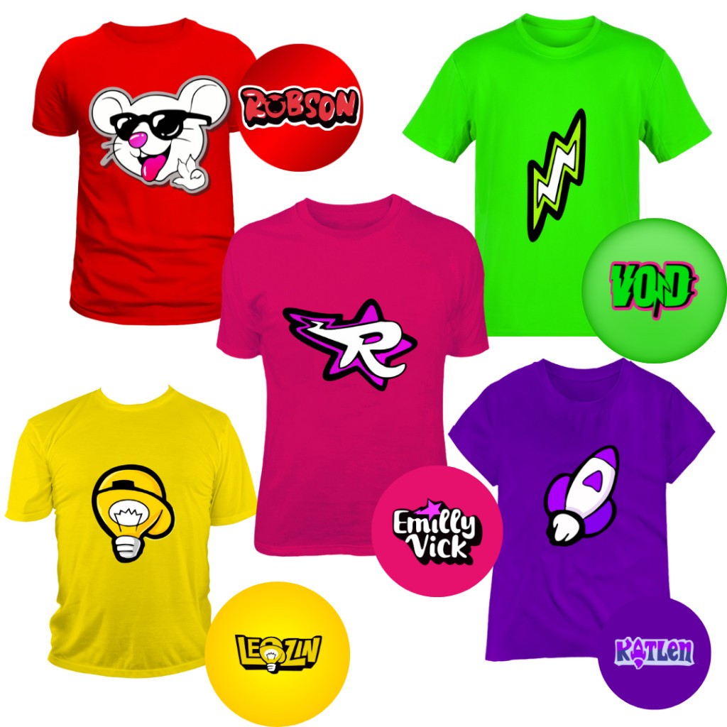 Kit 5 Camisetas Infantil dos Rosas Emilly Novos Elementos Katlen Void ...