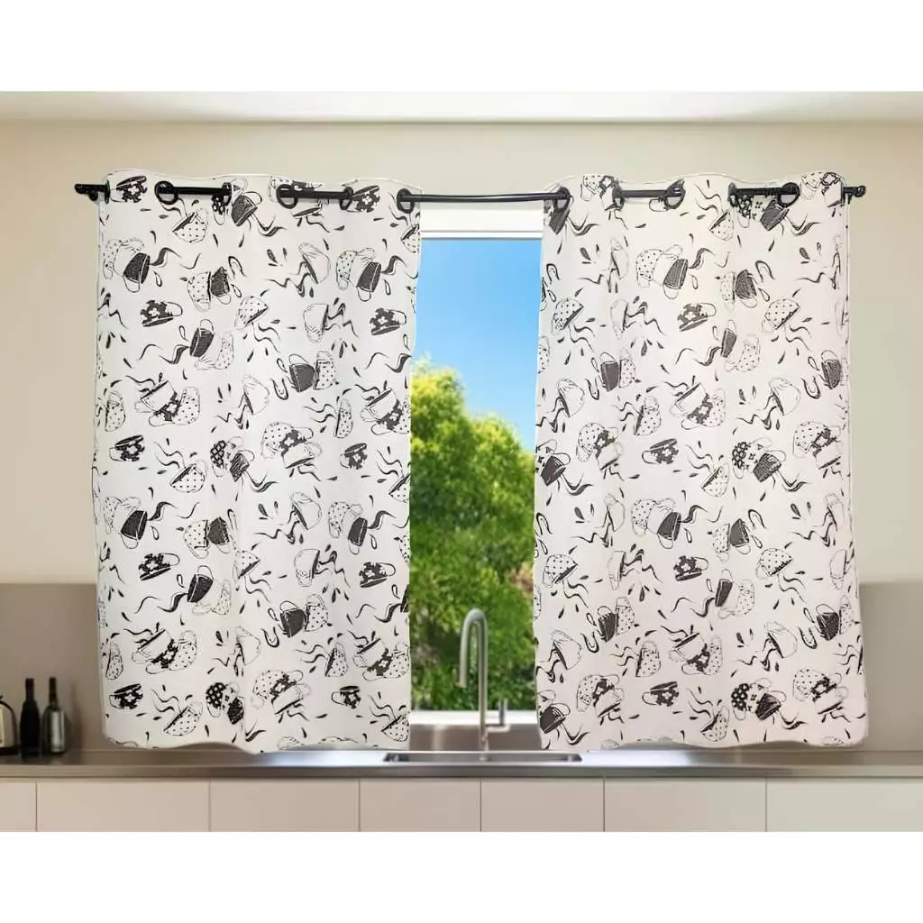 Cortina de Cozinha Oxford Estampada