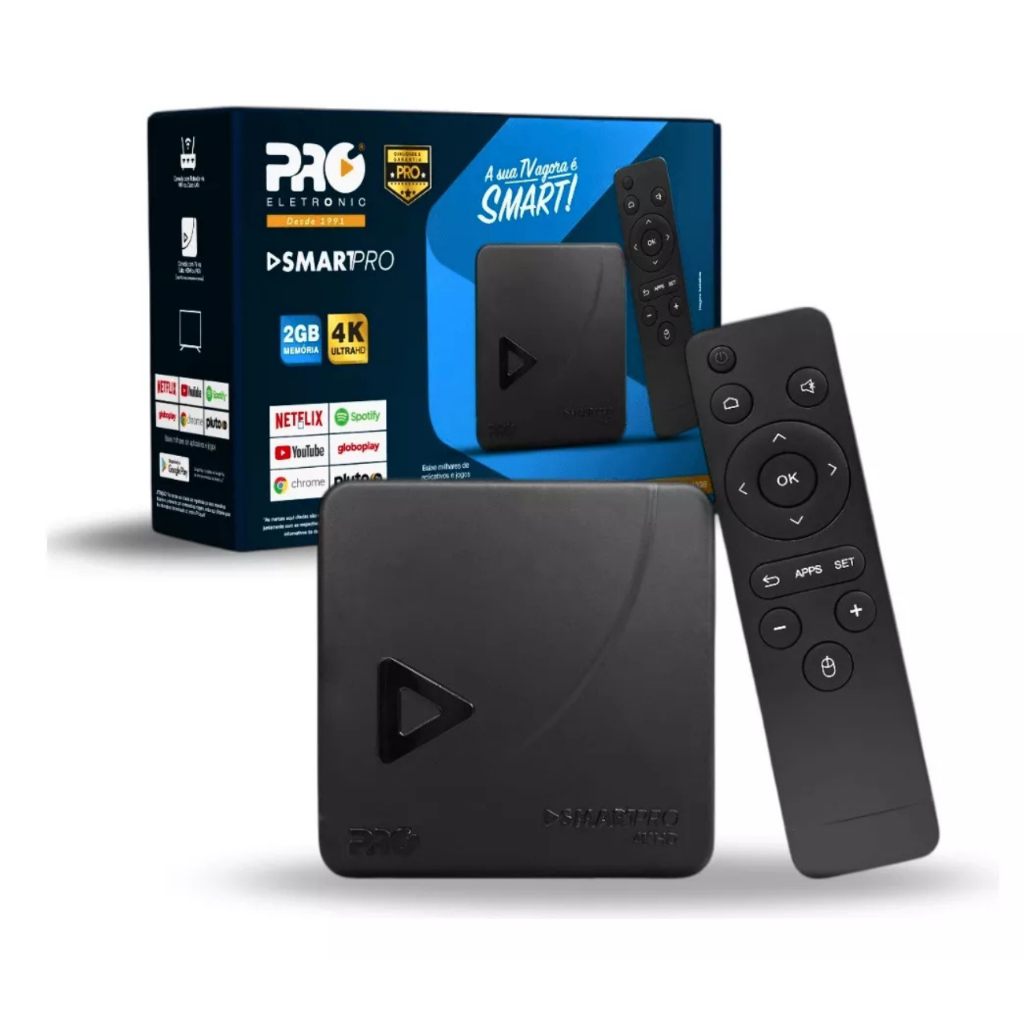 Smart Box Tv Proeletronic Prosb-3000 3 Geração Preto Com Canais