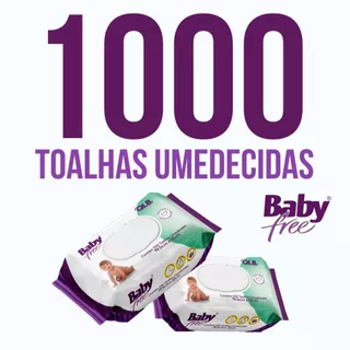 Caixa com 10 Lenços/Toalhas Umedecidas Baby Free c/ 100 Unidades Cada - Tampa FlipTop em Oferta na Shopee