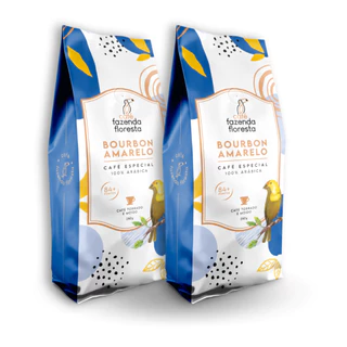 Kit Café Especial Fazenda Floresta Bourbon Amarelo Moído - 2 pacotes de 250g