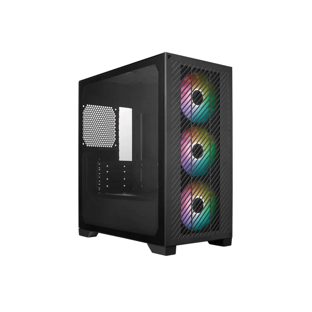 Gabinete Cooler Master Elite 301 ARGB com 3 Fans ARGB e Painel em Vidro Temperado