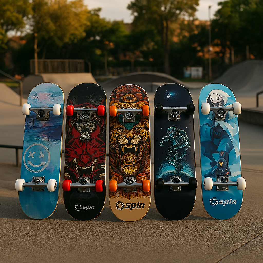 SKATE SEMI PROFISSIONAL SPIN STREET MAPLE 9 LAMINAS 78,5 X 20CM