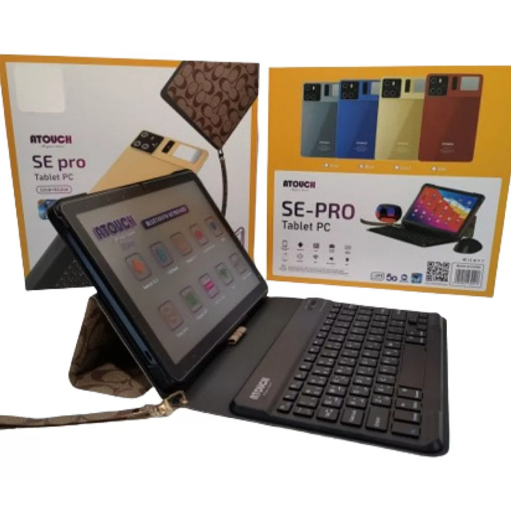 Atouch Tablet Se-pro 128gb 6ram Entrada Chip Teclado Capa Couro Frontal ...