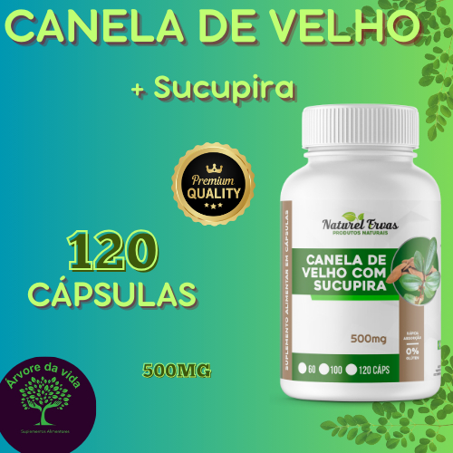 Canela de velho com Sucupira 120 Cápsulas 500mg | Shopee Brasil