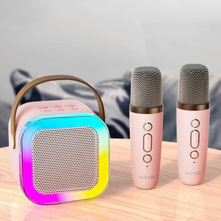 Caixa De Som C/ Microfones Karaokê Bluetooth - Brincadeiras em Família em Oferta na Shopee