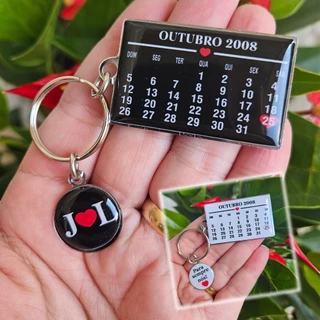 Chaveiro Calendário Personalizado Nossa Data em Oferta na Shopee