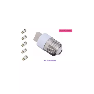 6 Adaptador Bocal G9 Para E27 Soquete Lâmpada Led