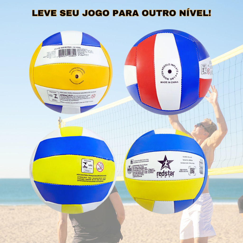 Bola De Volei Tamanho Oficial Praia Quadra Grama Areia Praia Férias ...