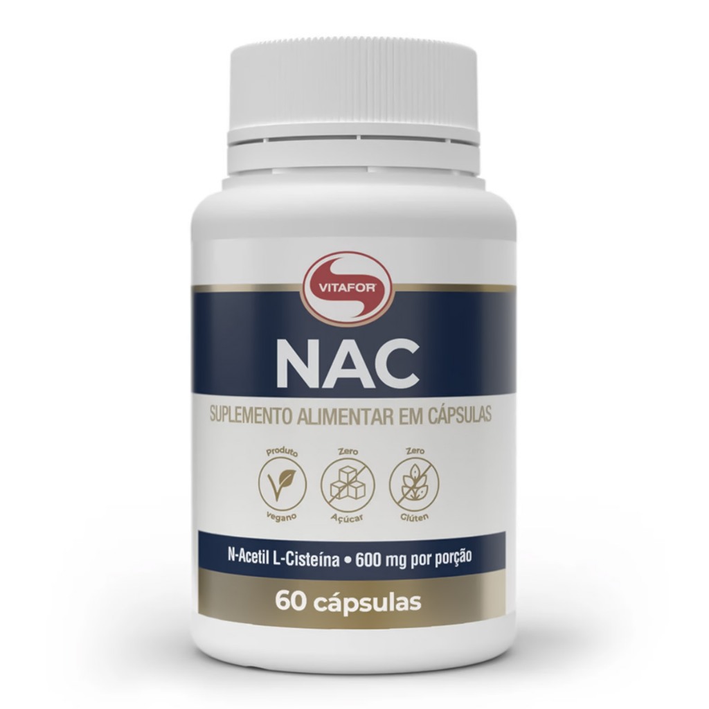 NAC 600mg Vitafor 60 Cápsulas Original com Nota Fical | Shopee Brasil