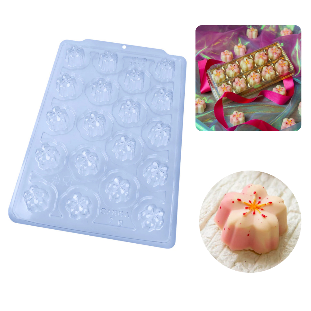 Forma Bombom Trufa Sakura Doces Finos Chocolate - 3610