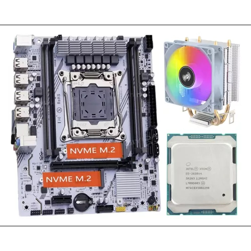 Kit Placa Mãe Qiyida X99 + Intel Xeon E5-2650 V4 / 2680 V4 / 2670