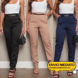 Best calça social feminina cintura alta mercado livre Deals