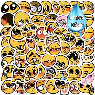 Adesivos emoticon Impermeável 30/60 unidades sticker