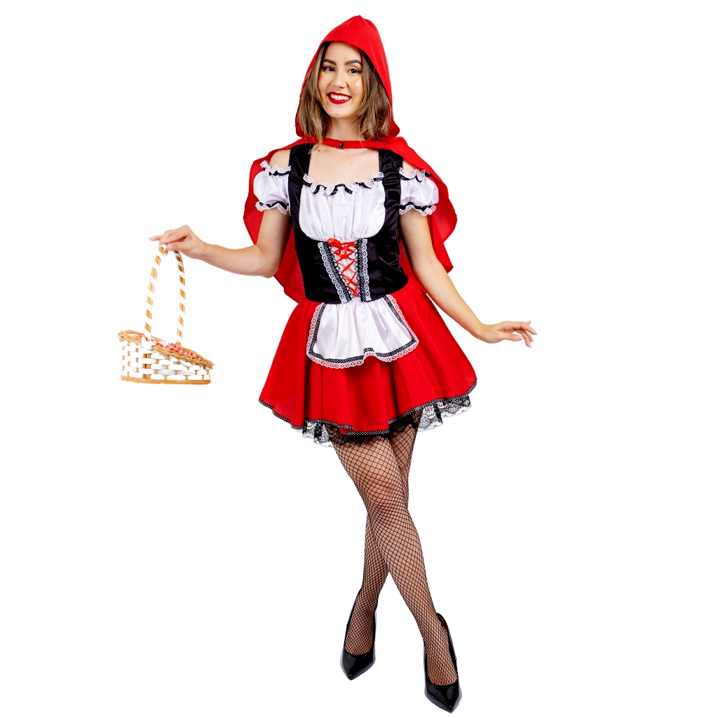 Fantasia Chapeuzinho Vermelho Adulto Shopee Brasil