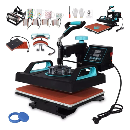 Prensa Térmica 10 Ee 1 Sublimação Camiseta Chinelos Bones Prato Voltagem 110v/220v Mecolour