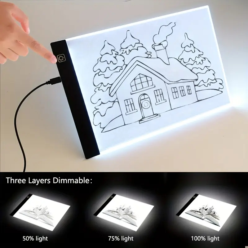Mesa De Led Luz Branco Desenho Transposição A4 Profissional | Shopee Brasil