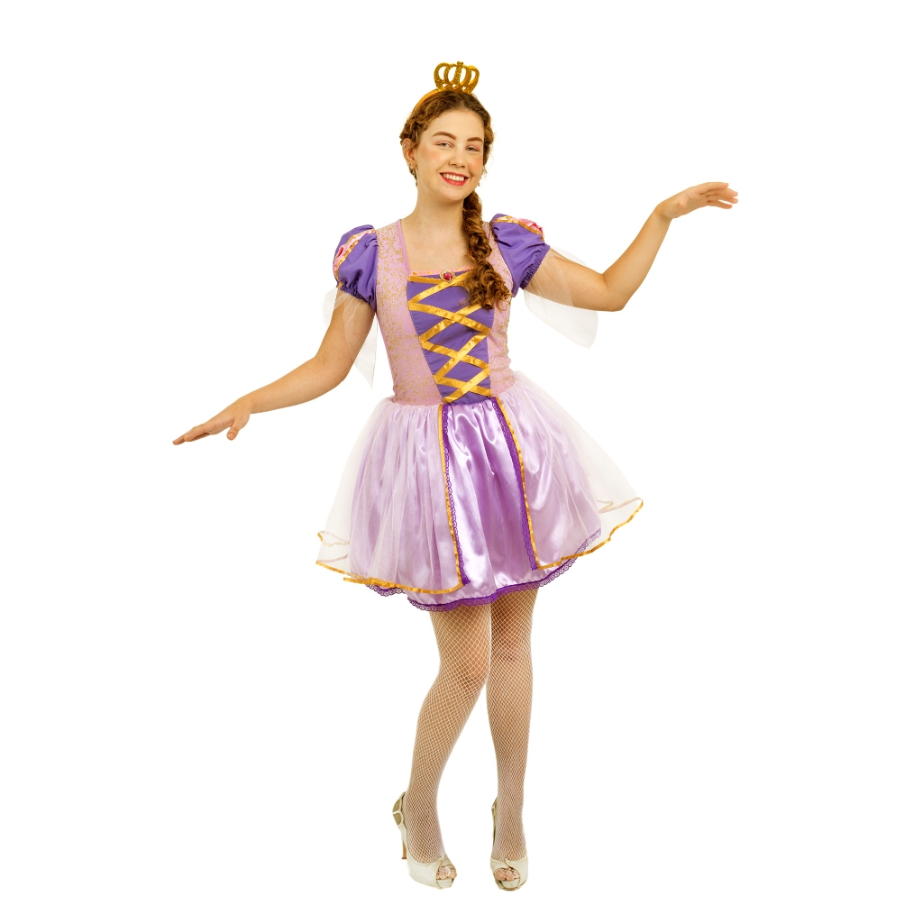 Fantasia Rapunzel Vestido Princesa Adulta Fantasia Princesa
