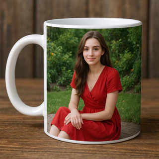 Caneca de porcelana personalizada com foto, Nome ou Arte
