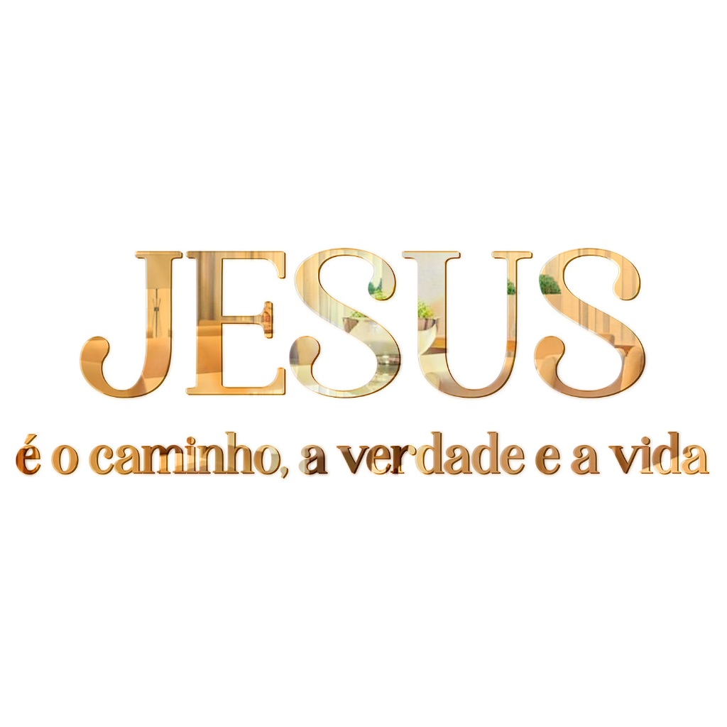 Letreiro Jesus é o Caminho a Verdade e a Vida Para Parede 185cm de ...