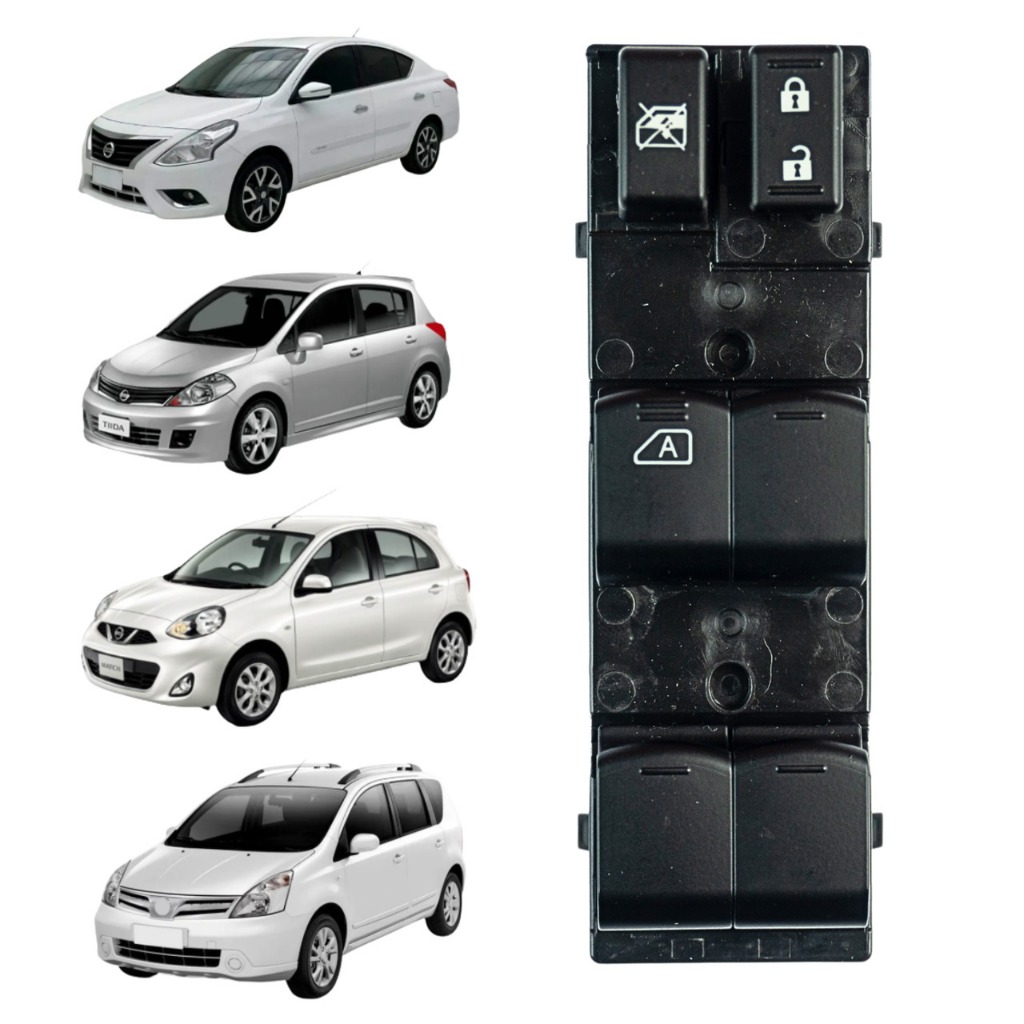 BOTÃO INTERRUPTOR VIDRO ELÉTRICO NISSAN VERSA 2008/