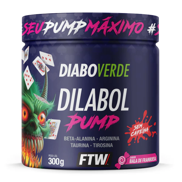 Pré Treino Dilabol Pump,  Pote 300g, Sem Cafeína - FTW