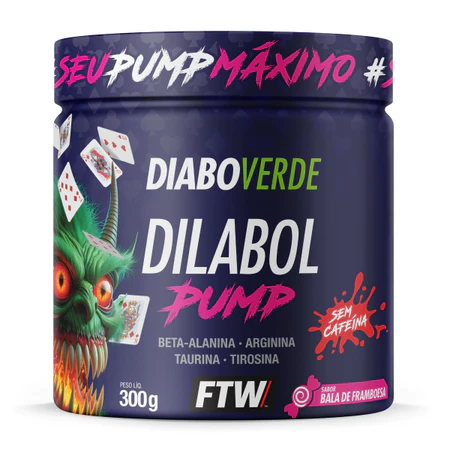 Pré Treino Dilabol Pump Pote 300g Pré Treino Sem Cafeína FTW