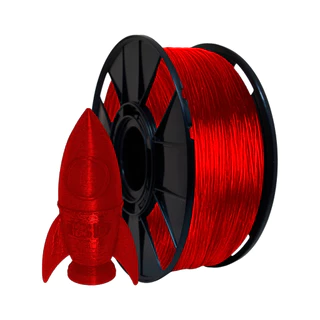 Filamento PLA Premium Vermelho Translúcido 1kg 1,75mm - Impressora 3D
