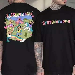 Camiseta System of a Down Alternativo Rock Arte Criativa Divertida Colorida Metal Banda Show 2025