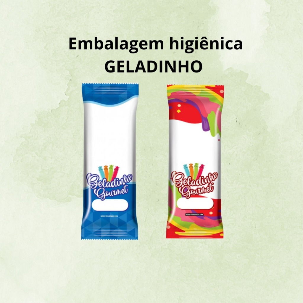 Embalagem Higiênica para Geladinho Gourmet 7x19 Dindin, Sacolé, Chup ...