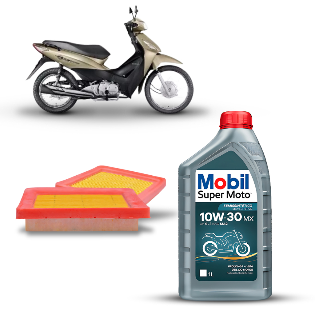 Kit Revisao Biz 125 2006 A 2010 Oleo Mobil 10W30 + Filtro Ar | Shopee ...