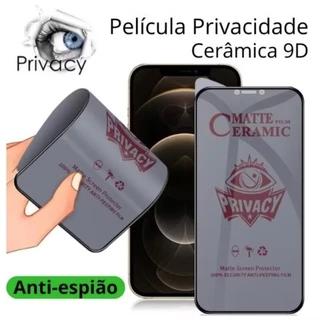 Película cerâmica Fosca Privacidade 3D Anti-Spy Para iPhone 7PLUS//XR/11/12/13/14/15/16/17 PLUS PRO MAX