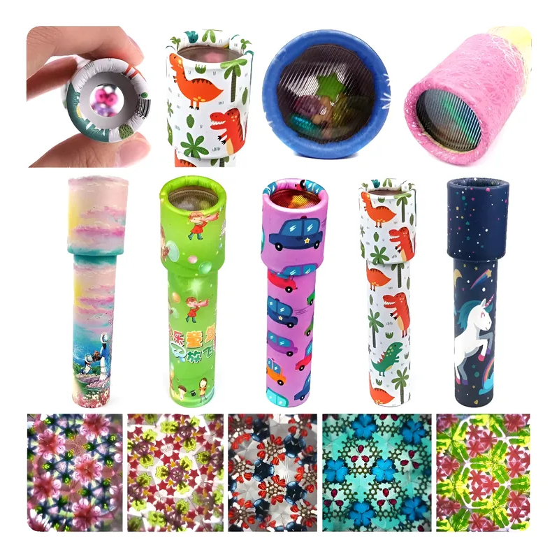 Kit 3 Caleidoscópio Luneta Rotativa Ilusão Brinquedo Autista Rotação ...