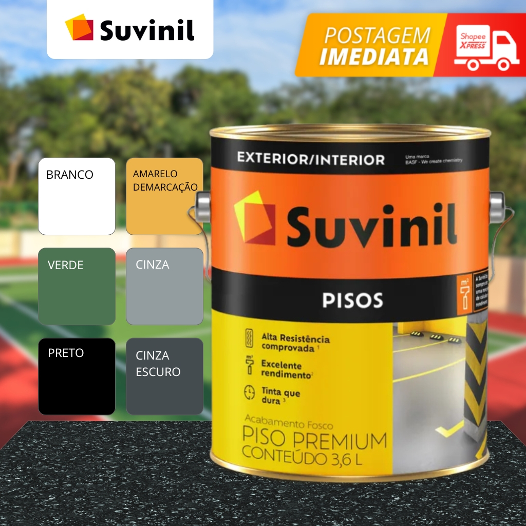 Tinta Acrílica Para Pisos Fosca 3,6 Litros Suvinil Cores Alta ...