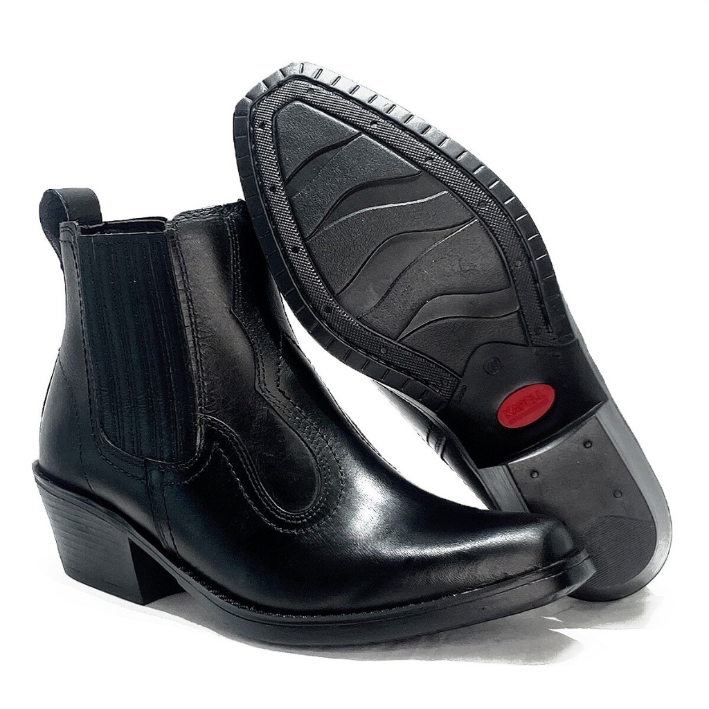 Botina Masculina Country Fazenda Couro Legitimo Bico Fino Rodeio ...