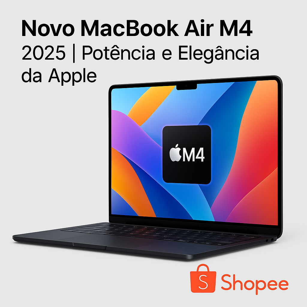 Apple MacBook Air 2025 com Chip M4 | Tela de 13,6 Polegadas e 16Gb de Ram | Super Lançamento!