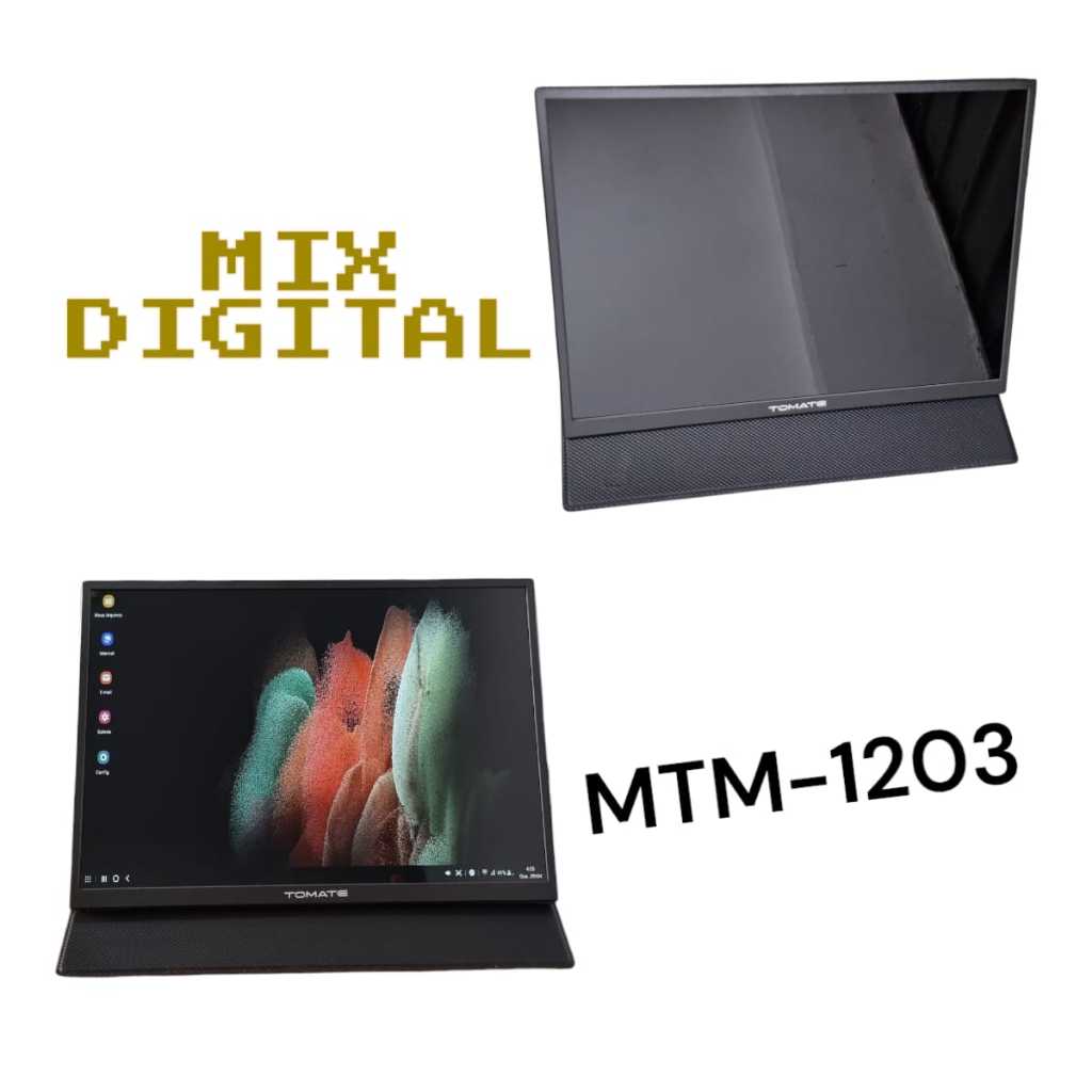 Monitor Portátil Com Tela 12,3 Pol Preto Bivolt marca tomate com ...