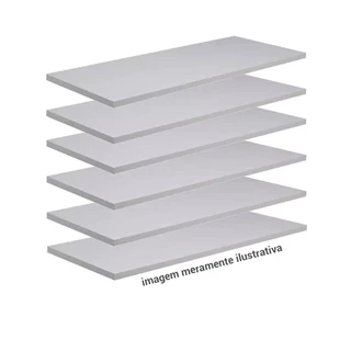 4 Prateleira Lisa MDF 15mm Branco Tx 115x16 Cm em Oferta na Shopee