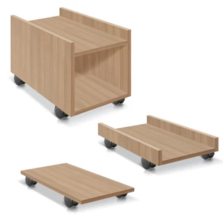 Suporte De Gabinete Computador Cpu Com Rodas Em Mdf Escritório Quarto Gamer