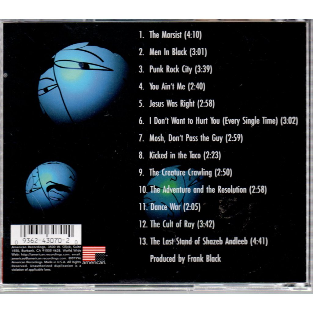 CD FRANK BLACK - THE CULT OF RAY ( USA ) 1995 AMERICAN RECORDS