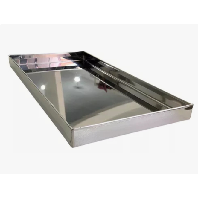 Kit 6 Bandejas Em Inox Para Estufas De Salgados 30x15x2