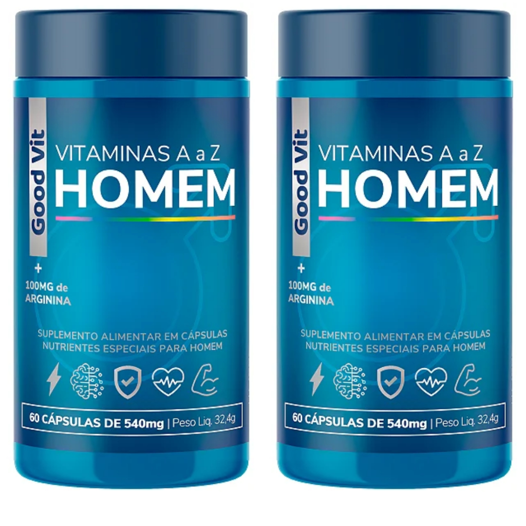 Kit 2 Multivitamínico Homem De A a Z Good Vit Envio Imeadiato | Shopee ...