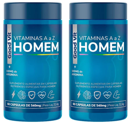Multivitamínico Vitamina Para Homem De A a Z Com Arginina Completa Premium