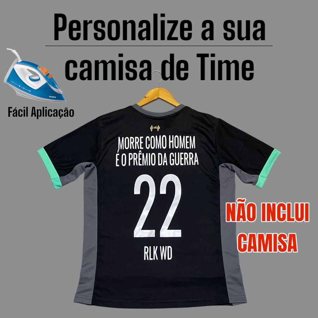 Kit Nome + Número Para Personalização Times de Futebol