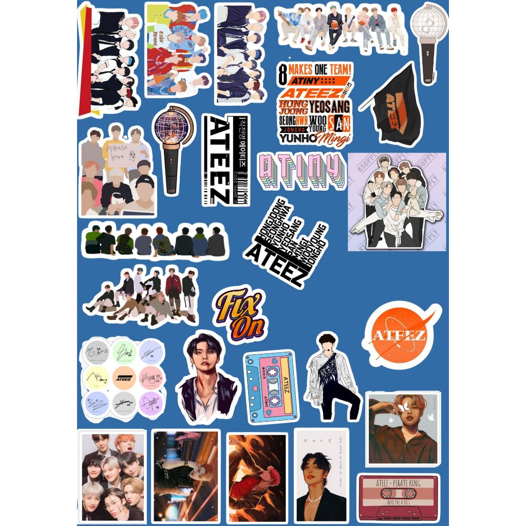 Adesivos KPOP: Stray Kids, Blackpink, Ateez - 25 unidades | Shopee