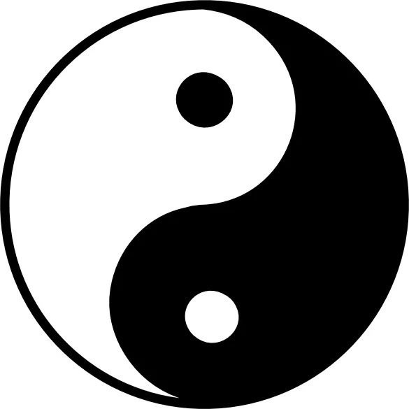 Autocollant Vinyle TAO Yin Yang 19 Cm - Pour Voiture, Moto, Casque - De Marque Ritrama Italie