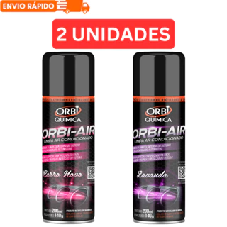 KIT COM 2 Limpa Ar Condicionado Higienizador Spray Orbi 200ML em Oferta na Shopee