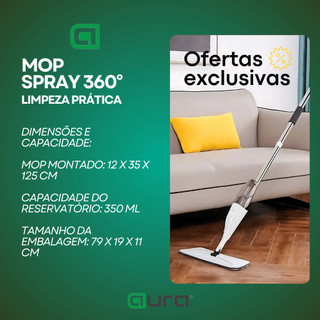 MOP Spray Reforçado Rodo Esfregão com Reservatório Rodo Magico Limpa Seca Mopi — foto 5 — Achou Levou Brasil