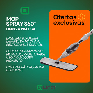 MOP Spray Reforçado Rodo Esfregão com Reservatório Rodo Magico Limpa Seca Mopi — foto 4 — Achou Levou Brasil